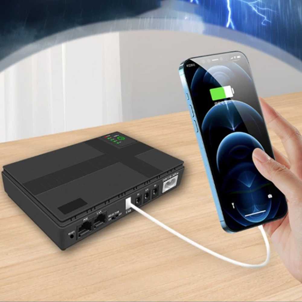 Jual ANDES Mini UPS Power Supply Backup Router Multiple Output