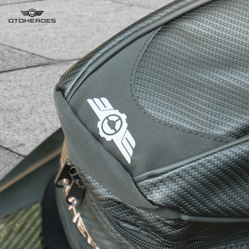 OTOHEROES Tas Motor Touring Back Seat Tail Storage Bag PU Leather - RR9014