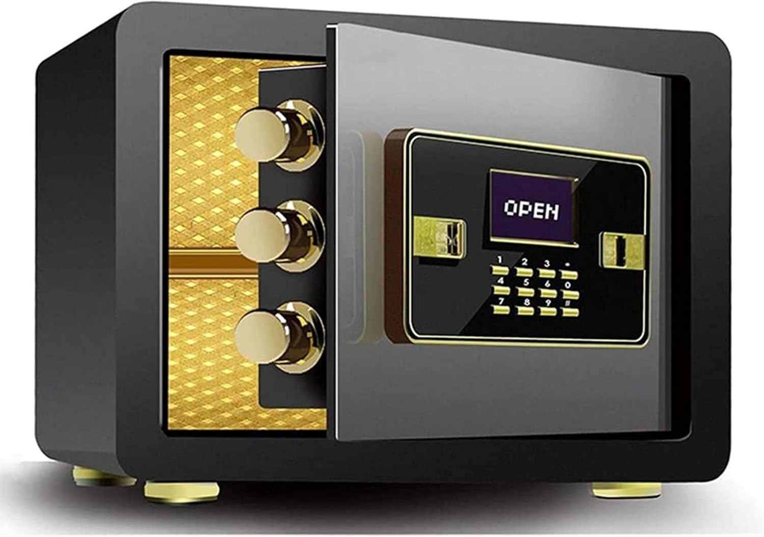 INTHHEEL Kotak Brankas Hotel Mini Home Safe Box Anti-Theft 35x30x30cm - B0D72