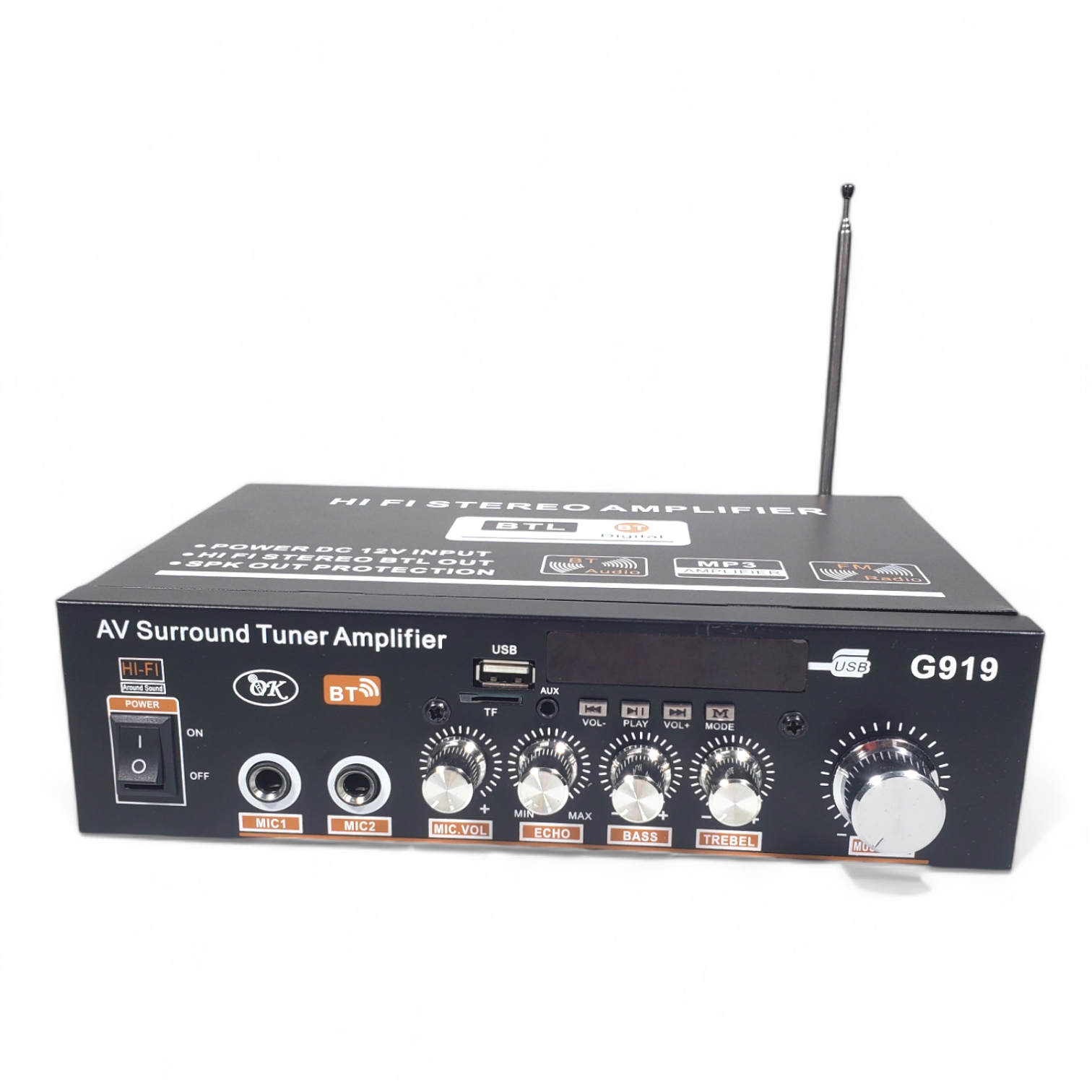 CUGUU Audio Amplifier Bluetooth HiFi Surround USB MP3 FM 360W - G919