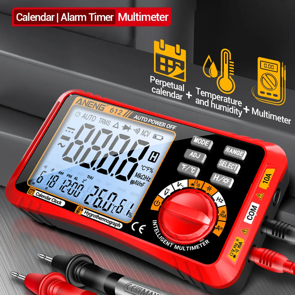 ANENG Digital Multimeter 3in1 Voltage Tester Backlit Screen 4000 Count - 612