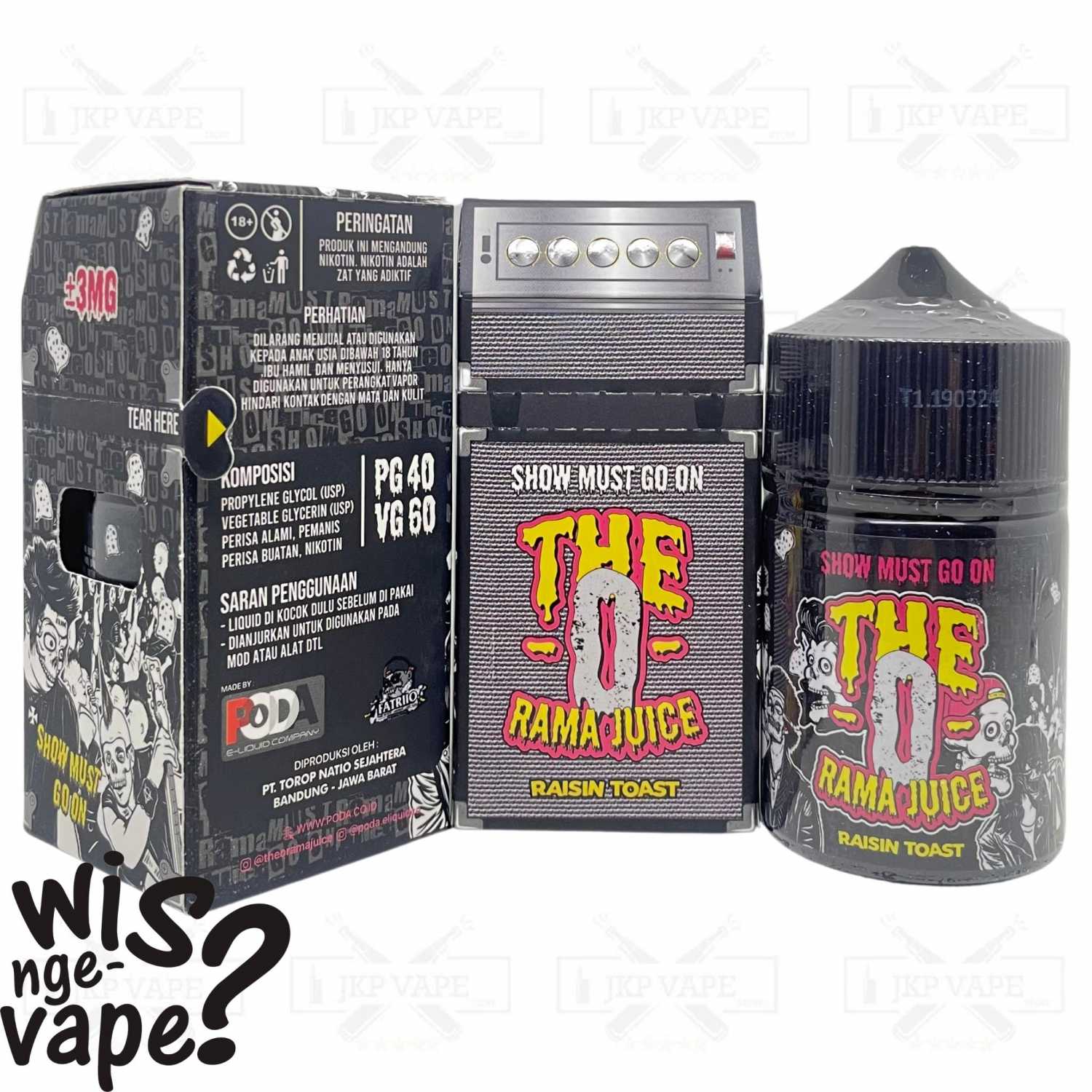 Liquid O Rama Jual The O Rama Juice V3 Raisin Toast 60ml - Liquid by Poda x