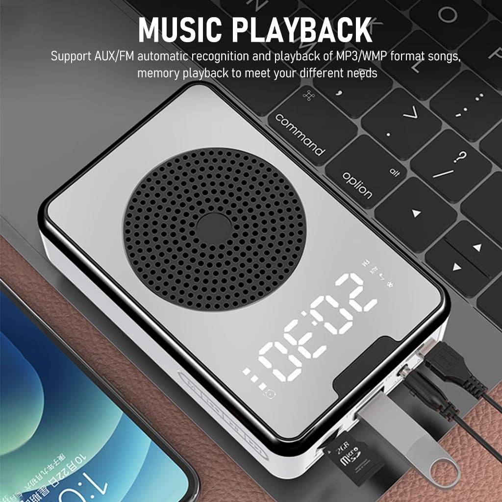 Marway Speaker Pinggang Microphone Bluetooth LED Amplifier Wired - H3