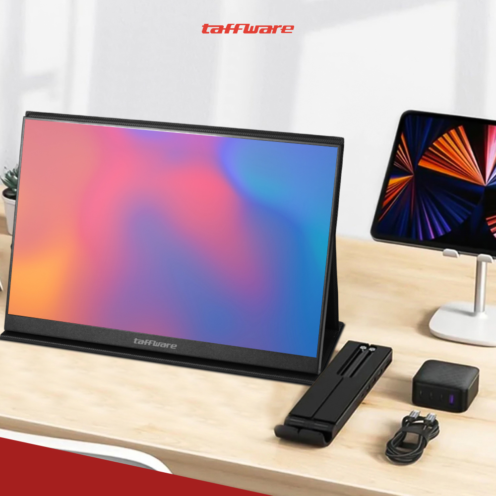 Taffware Portable Monitor IPS 16 Inch IPS FHD 60Hz Without Touchscreen - 1600XTS