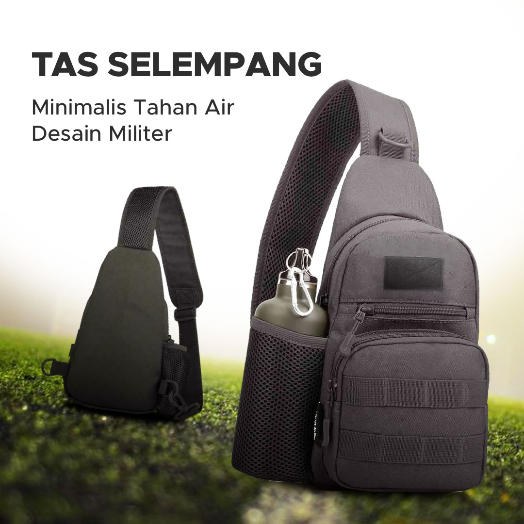 Tas Selempang Crossbody Bag Minimalis Tahan Air Desain Militer - 0702