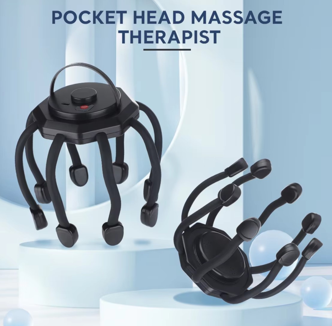 IMONE Alat Pijat Getar Kepala Elektrik Octopus Head Massager Vibration - LM-08