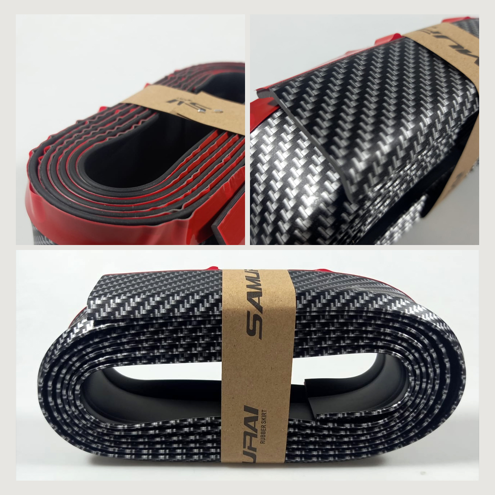 SAMURAI Stiker Carbon Fiber Anti Collision Strip Bumper Mobil 2.5M - TY354