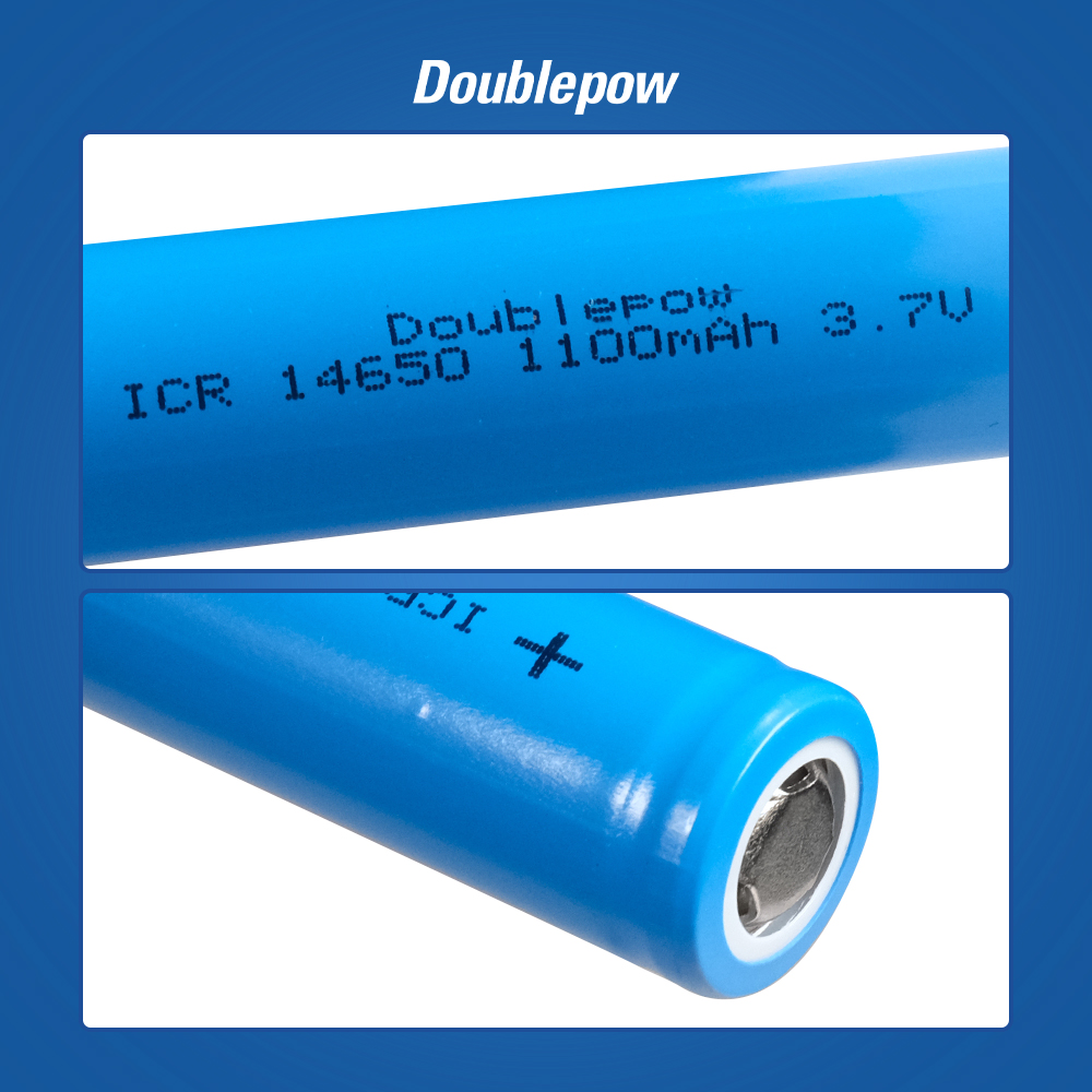 Doublepow Baterai Rechargeable 14650 Li-Ion 3.7V 1100mAh 1 PCS