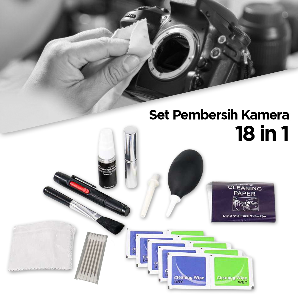 WILLKEY Set Pembersih Kamera Camera Cleaning Kit 18in1 - 19452