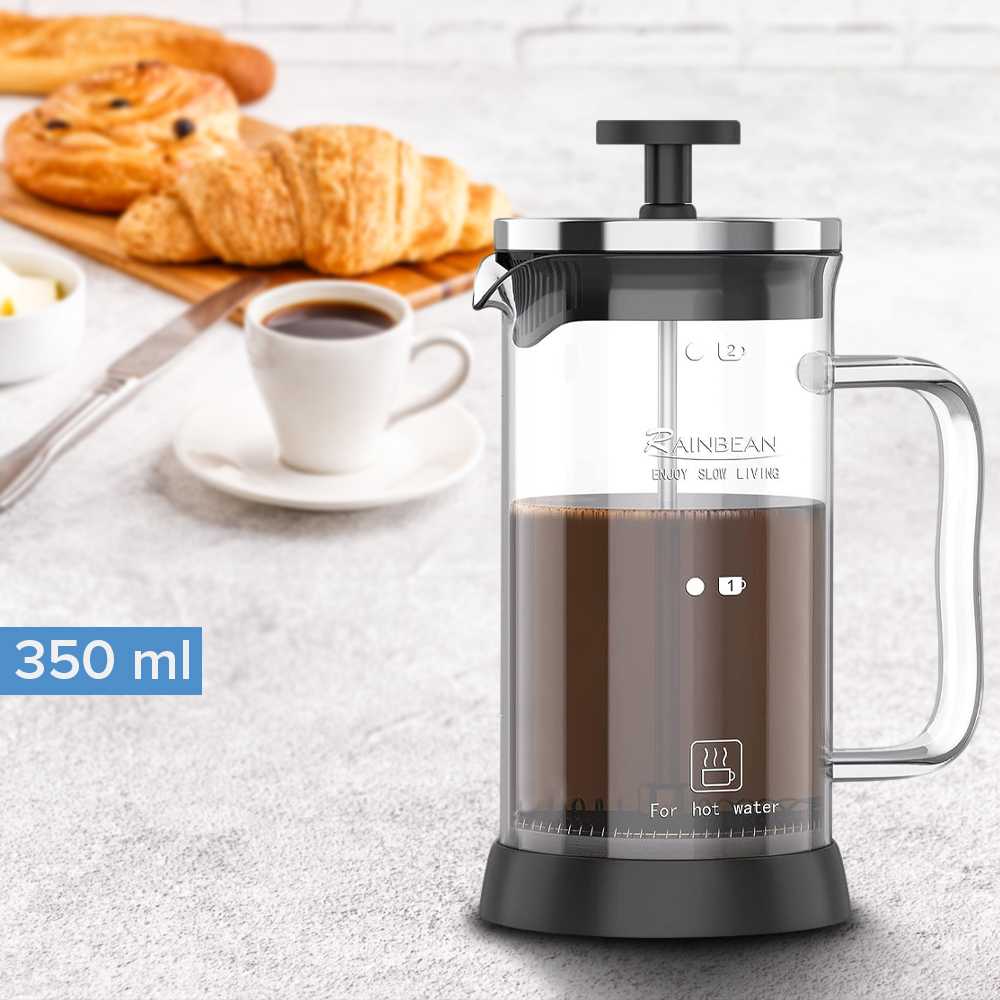 Jual Teko Kopi Teh Kaca French Press Coffee Maker 350ml WMO - Main Image