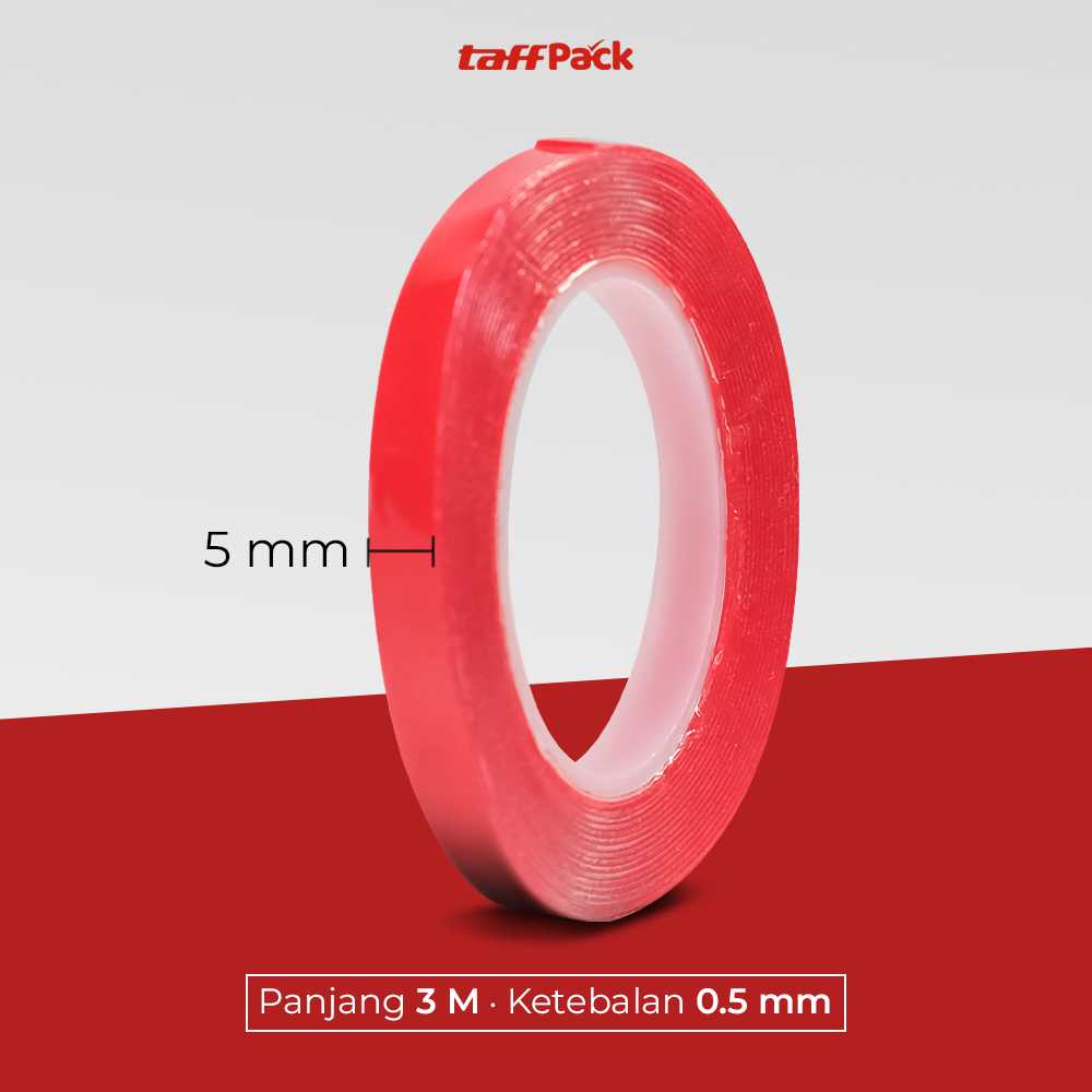 TaffPACK Perekat Double Tape Acrylic Adhesive Transparent Sticker - J4702 - Gambar 6