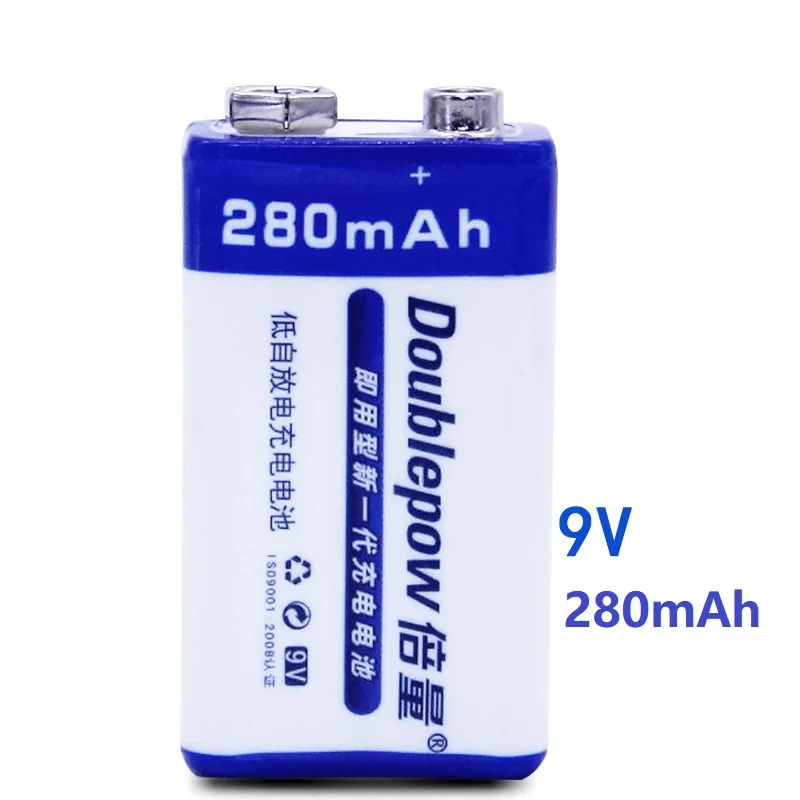 Doublepow Baterai Rechargeable Ni-MH 9V 280mAh 1 PCS