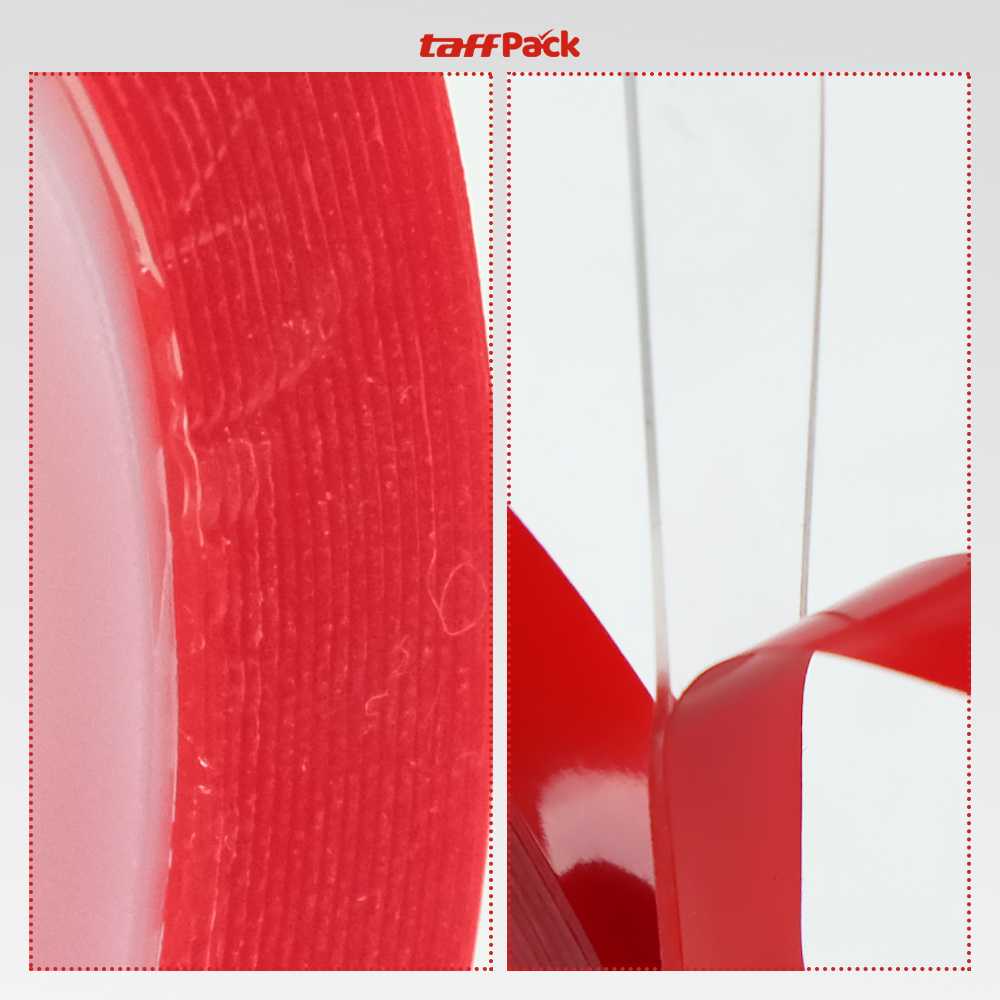TaffPACK Perekat Double Tape Acrylic Adhesive Transparent Sticker - J4702 - Gambar 2