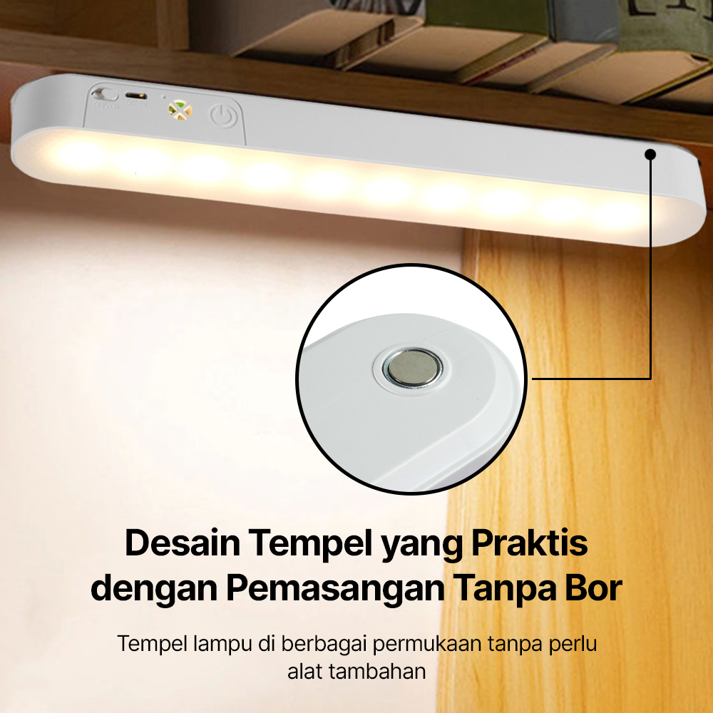 YAM Lampu Tempel LED Light Dimmable 3 in 1 800mAh 26cm 5V 5W - Z-001