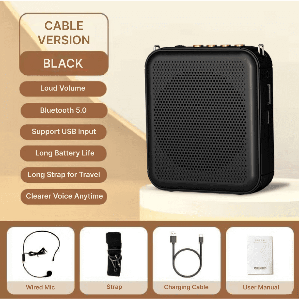 Proms Penguat Suara Mini Megaphone Active Speaker Tourguide Bluetooth - S62