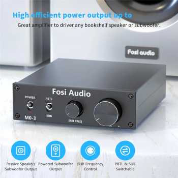 Fosi Audio Subwoofer Amplifier Mono Channel 200W TPA3255D2 - M03