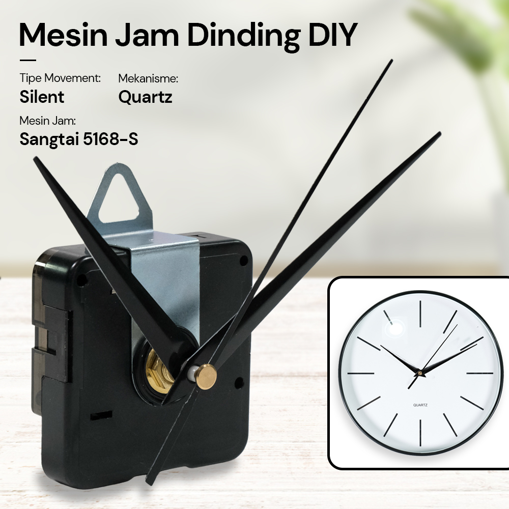 MCDFL Mesin Jam Dinding DIY Replacement Silent Quartz Arrow Needle - MC5168