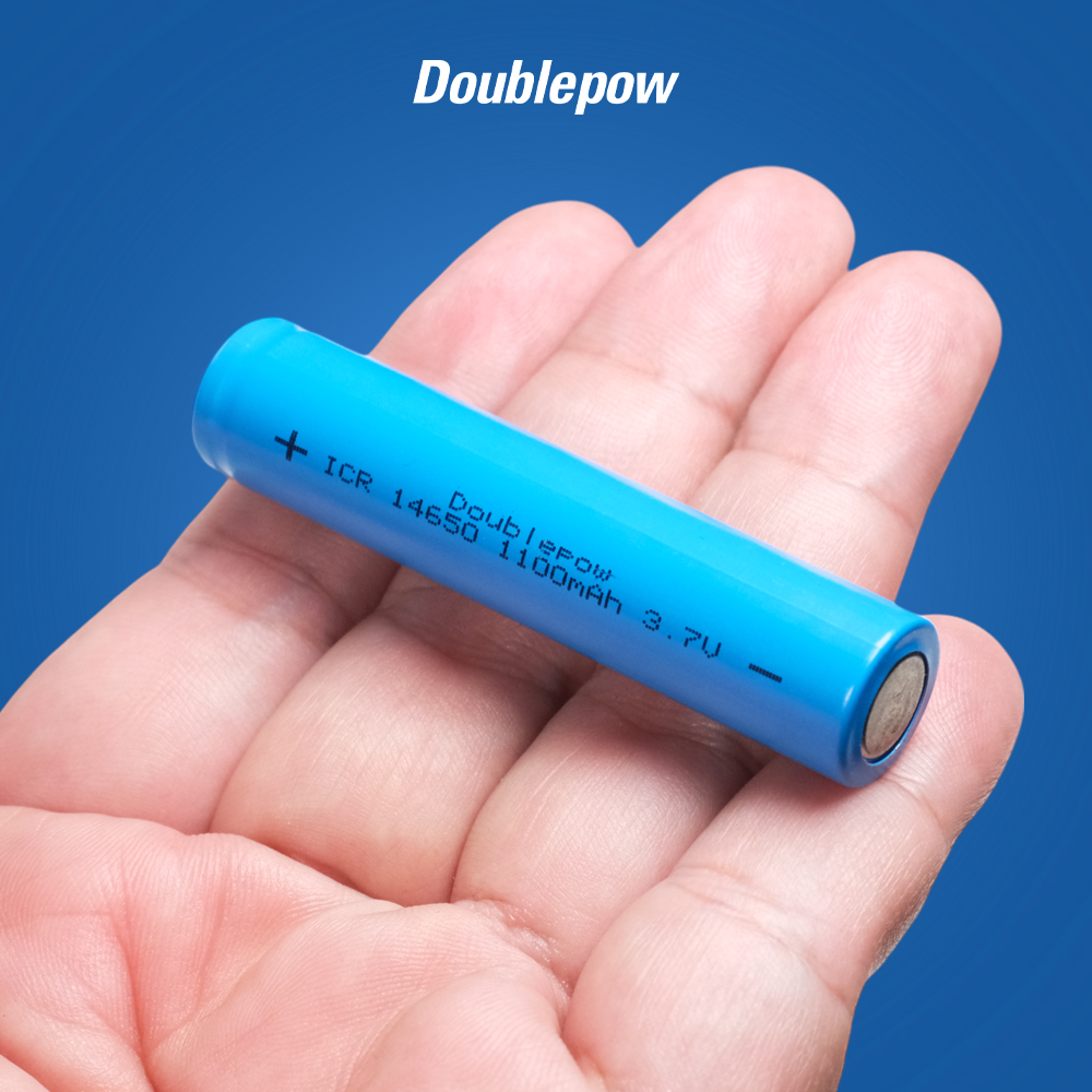 Doublepow Baterai Rechargeable 14650 Li-Ion 3.7V 1100mAh 1 PCS