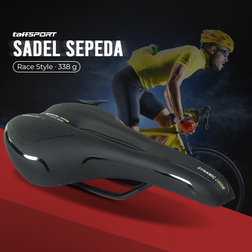TaffSPORT Jok Sadel Sepeda Kulit Soft Pad Race Style - 2354H