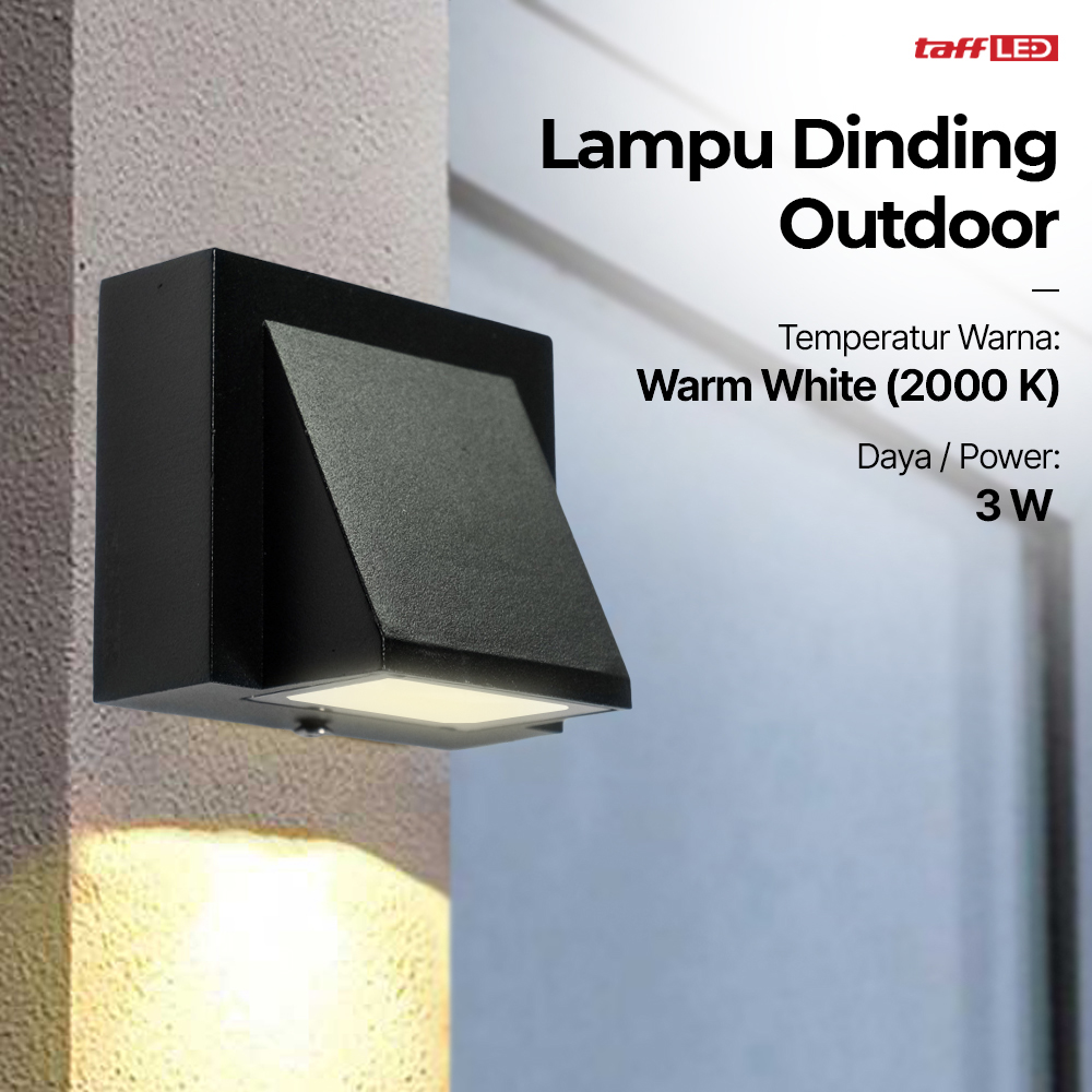 TaffLED Lampu Dinding Hias Outdoor Waterproof Light LED Warm White 3W - WD079