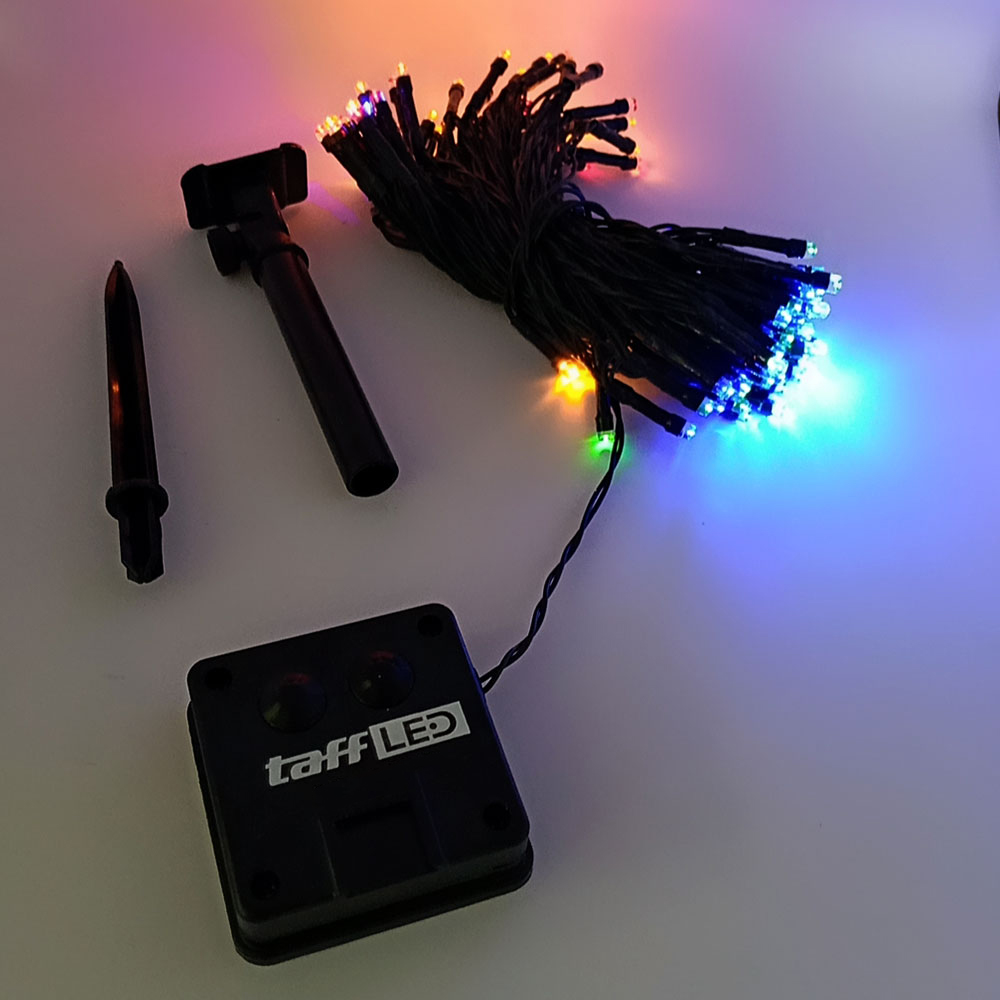 TaffLED Lampu Hias String Lights Solar Power Waterproof 100 LED RGB - YY-3210