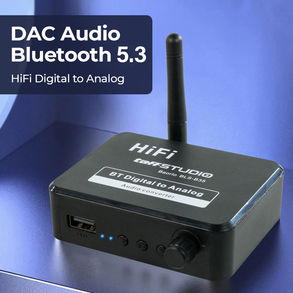 TaffSTUDIO DAC Audio Bluetooth 5.3 Receiver HiFi Digital to Analog - BLS-B35