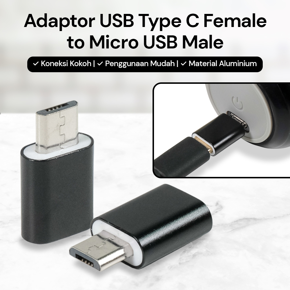 JUMIA OTG USB Type C Female to Micro USB Male Adaptor Converter - JM40