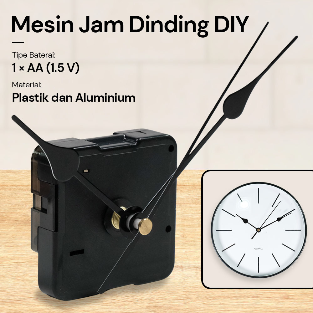 Sangtai Mesin Jam Dinding DIY Replacement Silent Quartz Heart Needle - 5168-S