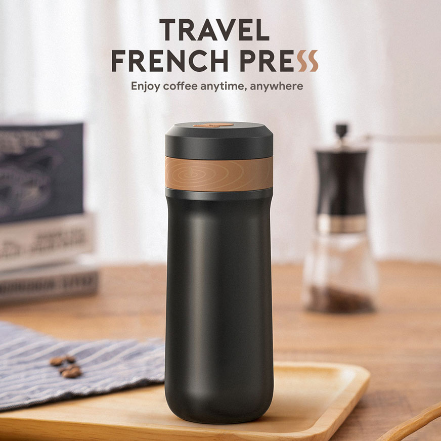 iCafilas Travel Mug Portable French Press Coffee Maker 320ml - FK11