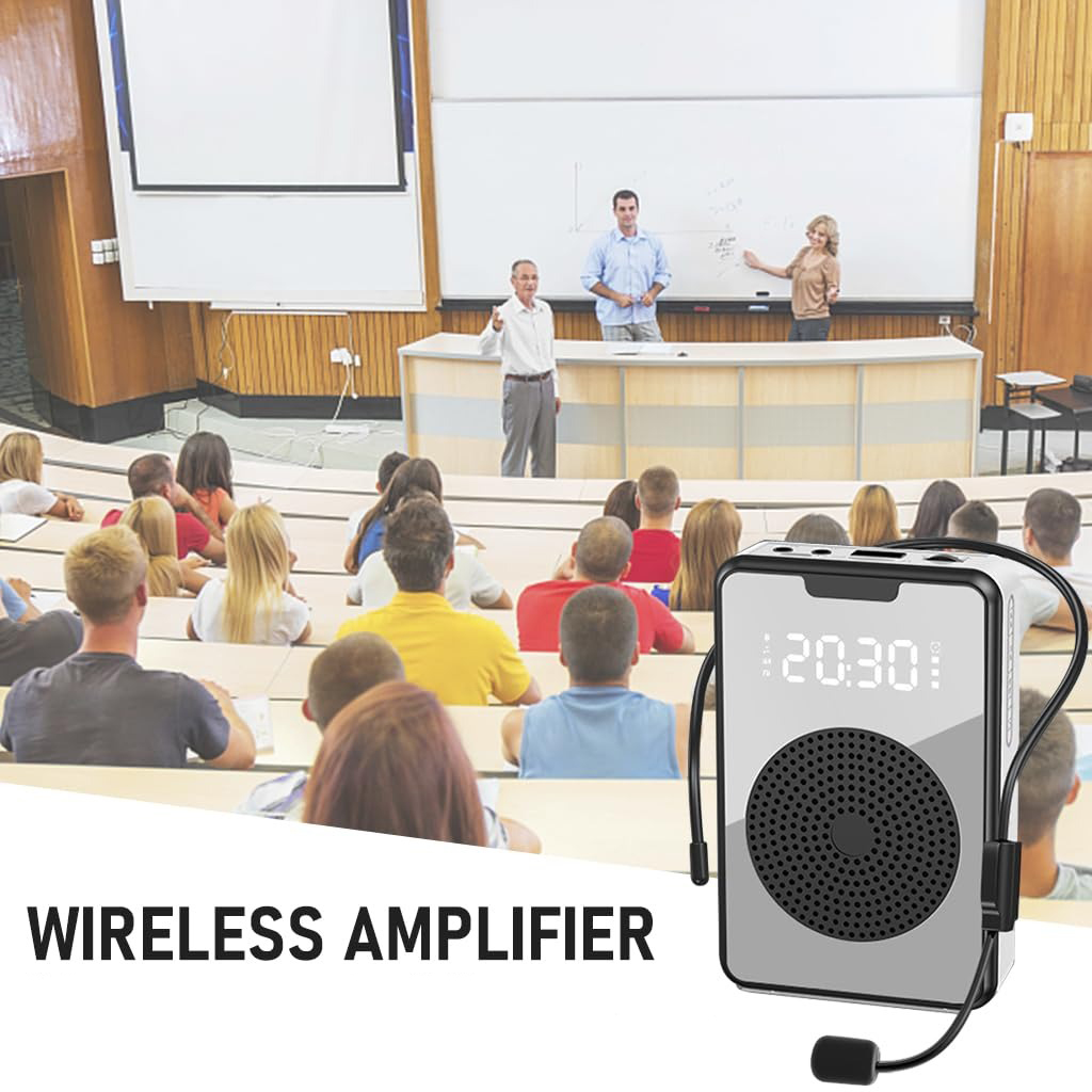 Marway Speaker Pinggang Microphone Bluetooth LED Amplifier Wireless - H3