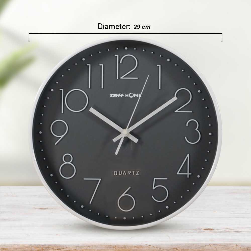 TaffHOME Jam Dinding Bulat Quartz Indoor Wall Clock Round Shape 29cm - MS30 - Gambar 6