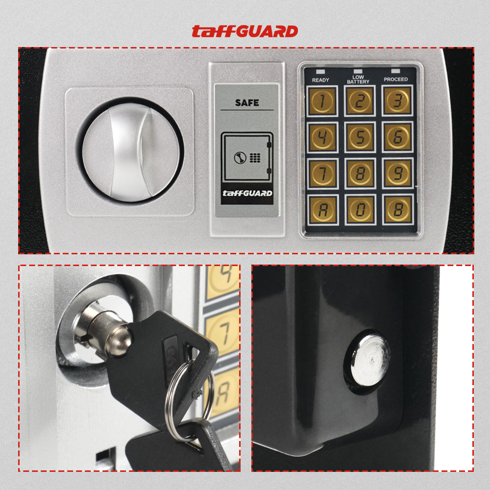 TaffGUARD Kotak Brankas Hotel Mini Password Safe Deposit Box - EB20/EB25