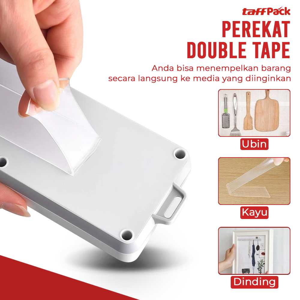 TaffPACK Perekat Double Tape Acrylic Adhesive Transparent Sticker - J4702 - Gambar 3