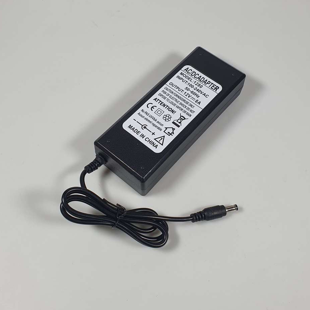 VBS Adaptor Power Supply Converter AC to DC 12V 8A LED Strip Monitor - 1280