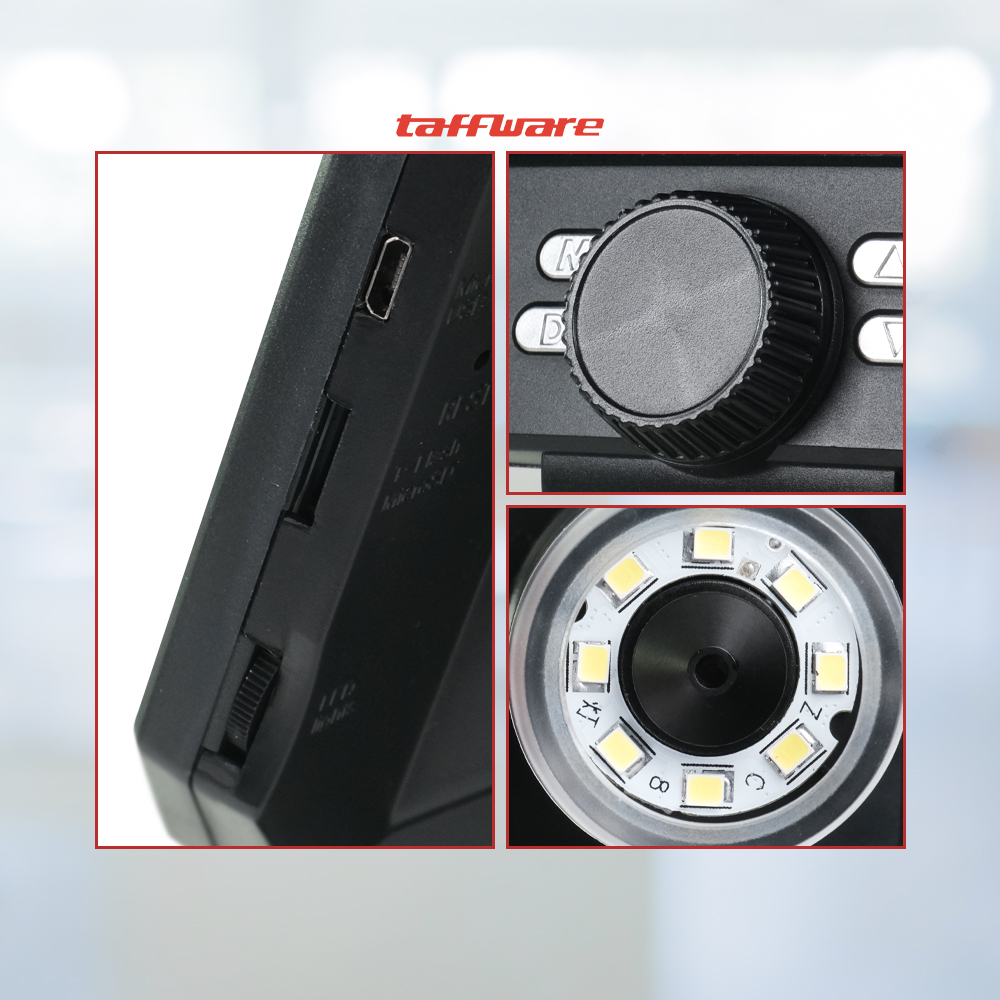 Taffware Mikroskop Digital USB 1080P dengan Monitor and Stand - G1000