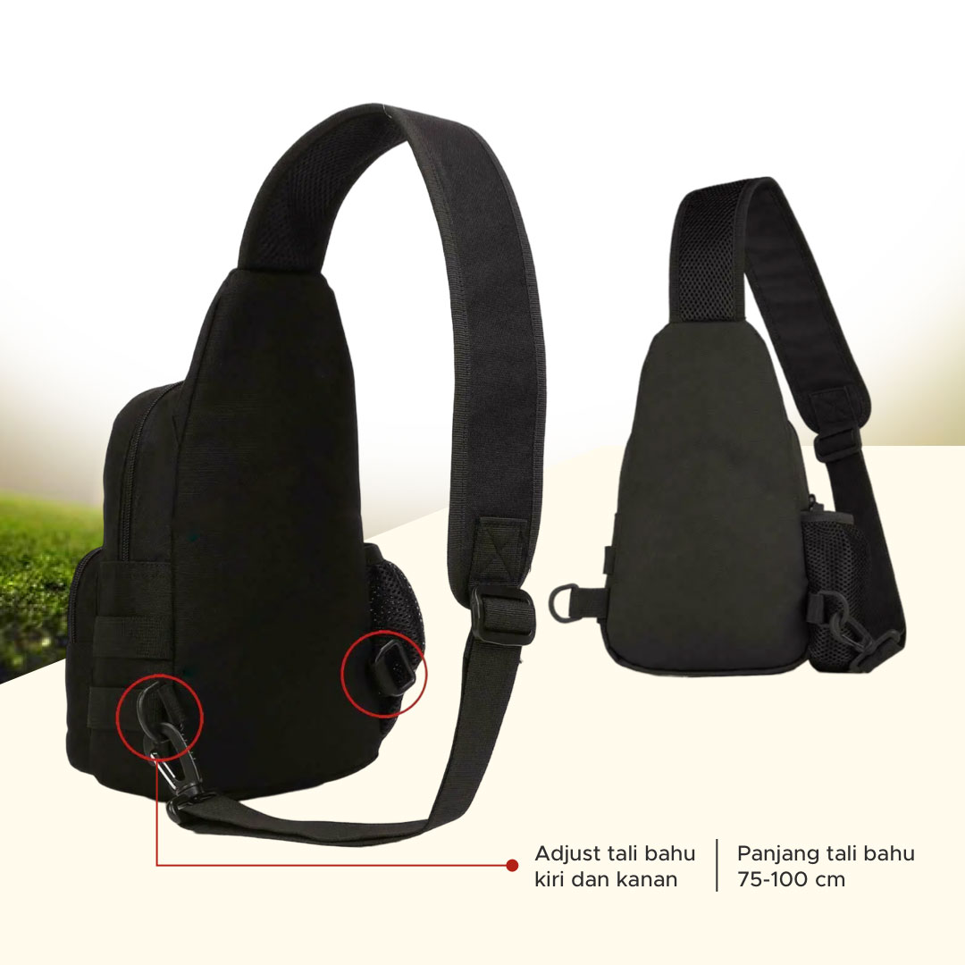 Tas Selempang Crossbody Bag Minimalis Tahan Air Desain Militer - 0702