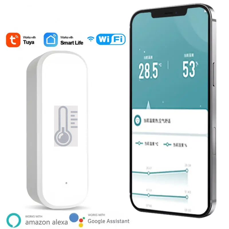 Tuya Smart Life Temperature and Humidity Sensor Real Time WiFi - TY-03