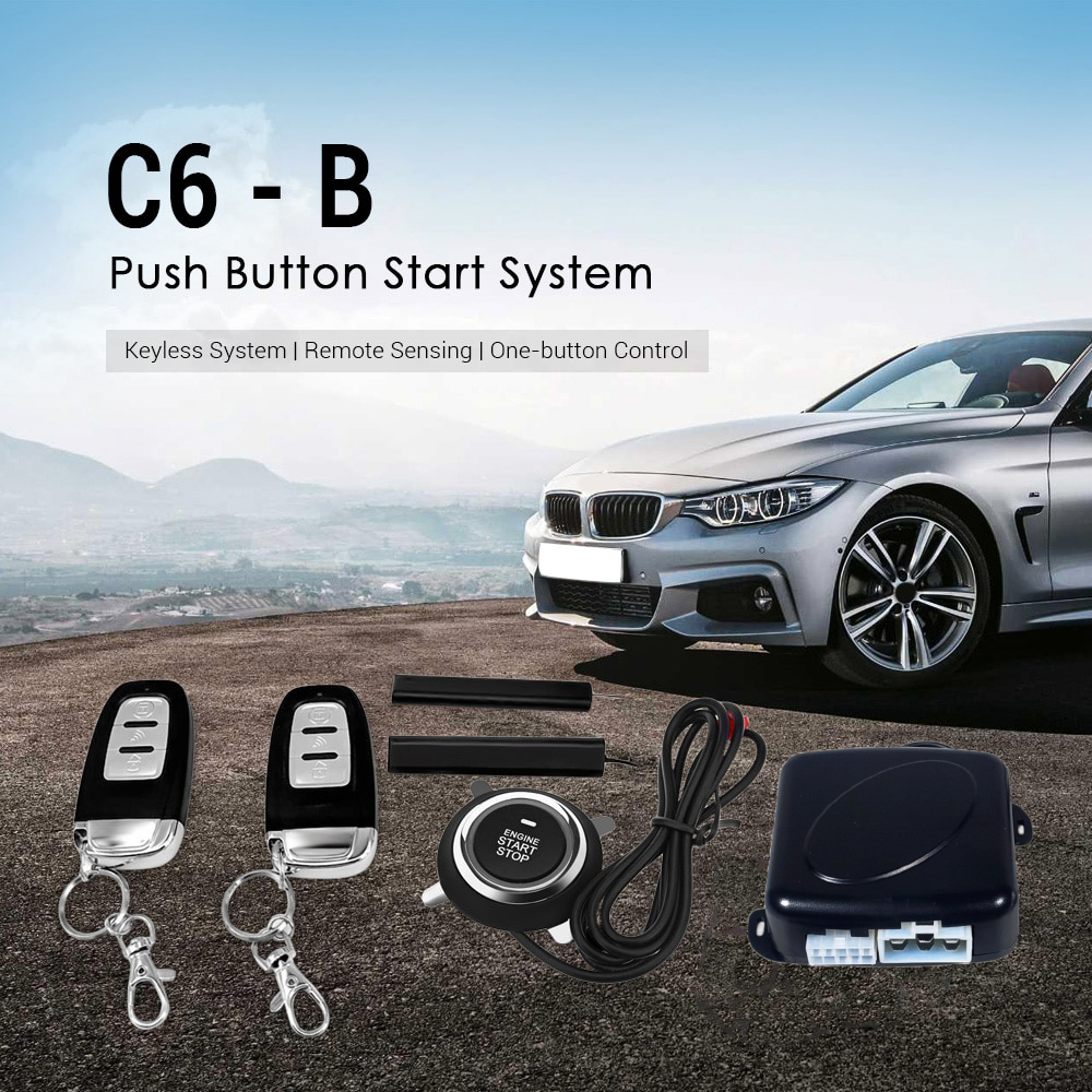 Zeepin Push Start Ignition Car Keyless Entry with Remote Control - C6-B