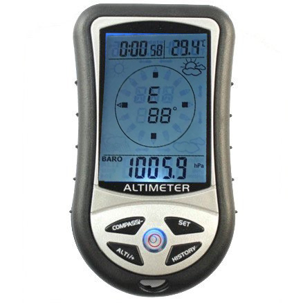 Mini 8 in1 LED Digital Multifunction Outdoor Compass - RV77