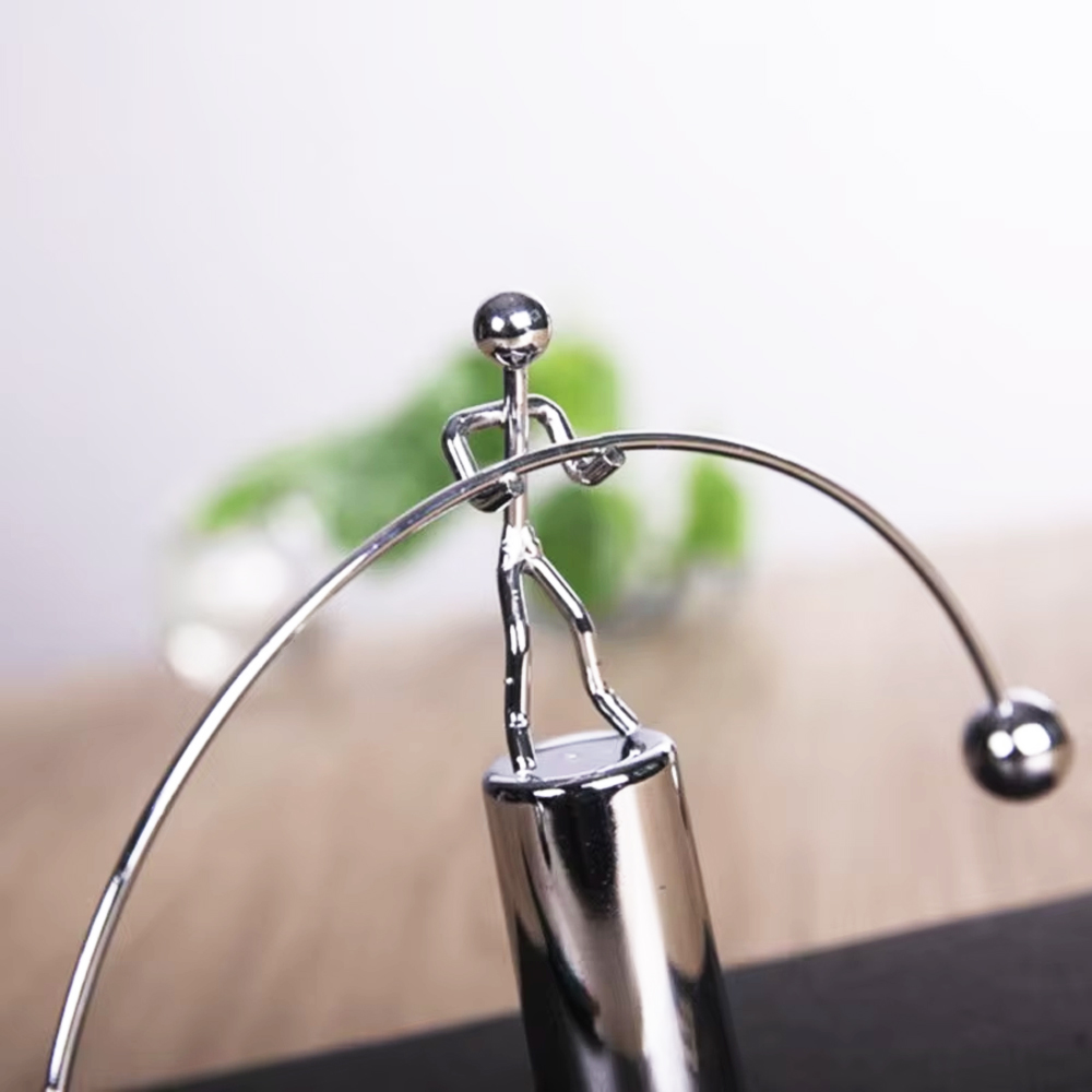 Pajangan Meja Stickman Cradle Dynamic Balance Instrument Ball Pendulum