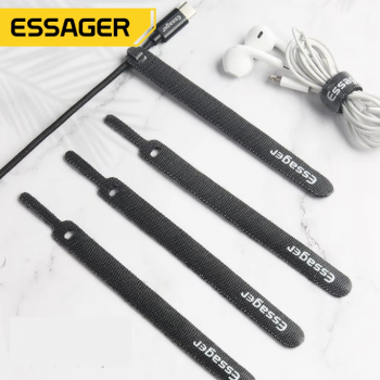 ESSAGER Pengikat Kabel Velcro Strap Cable Organizer Nylon 10 PCS - EXD-KBB01