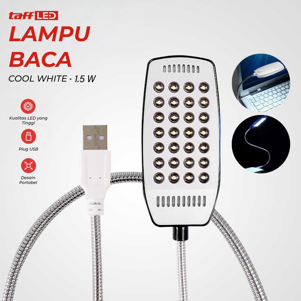 TaffLED Goodland Lampu Baca Mini LED USB Cool White 1.5W with Switch - LZY-028