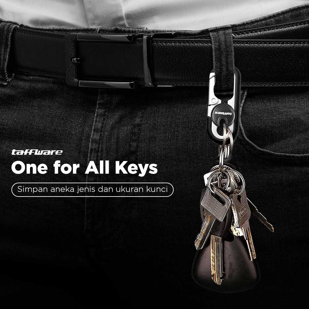 Taffware Gantungan Kunci Carabiner Keychain Clip Stainless Steel - A3746 - Gambar 4