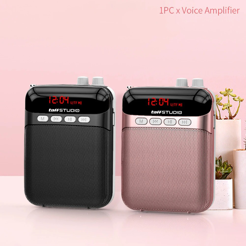 TaffSTUDIO Speaker Pinggang Microphone Bluetooth LED Amplifier Wired - S26