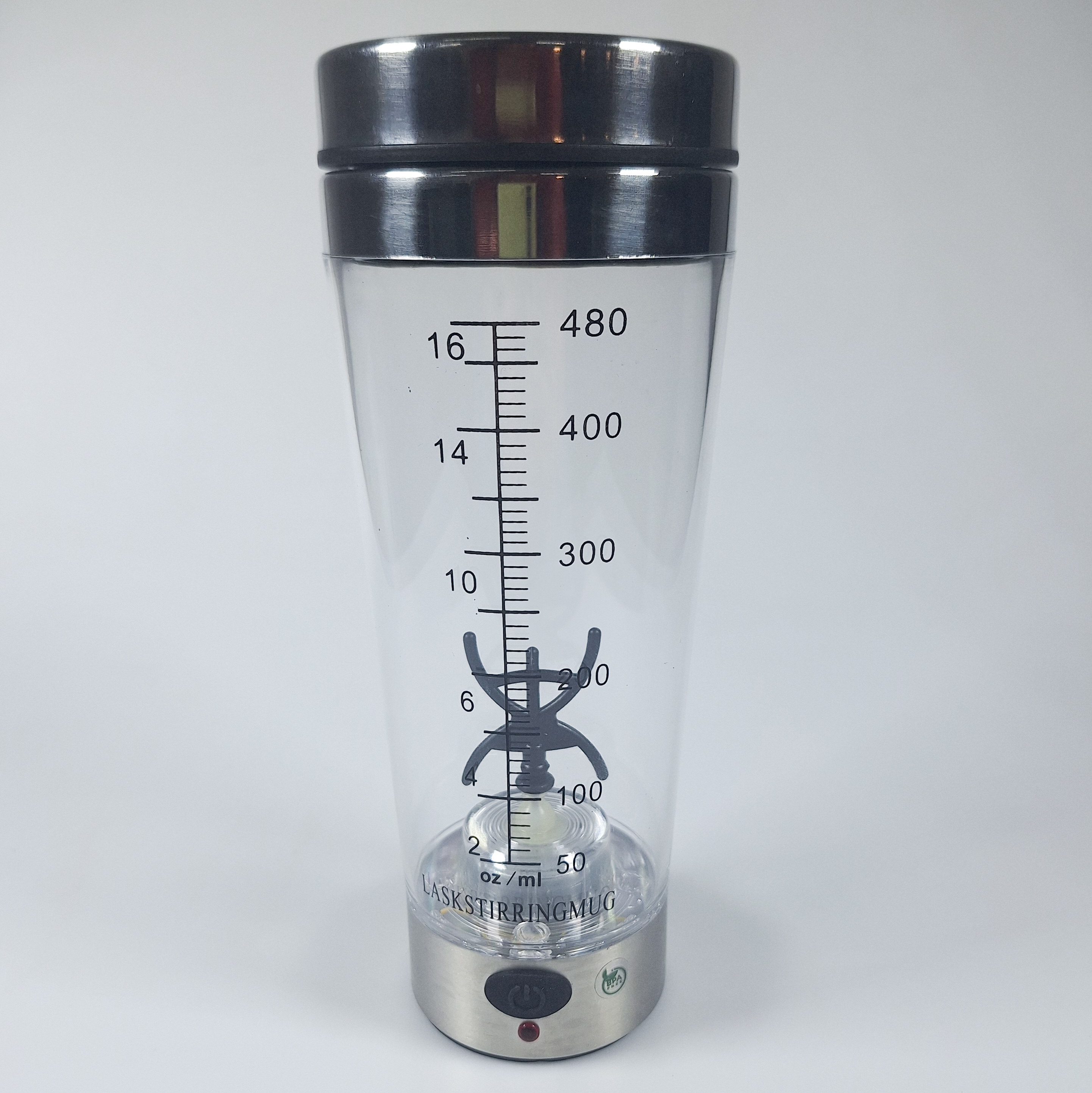 LASKSTIRMUG Botol Minum Protein Shaker Electric Bottle BPA Free 480ml - 1505