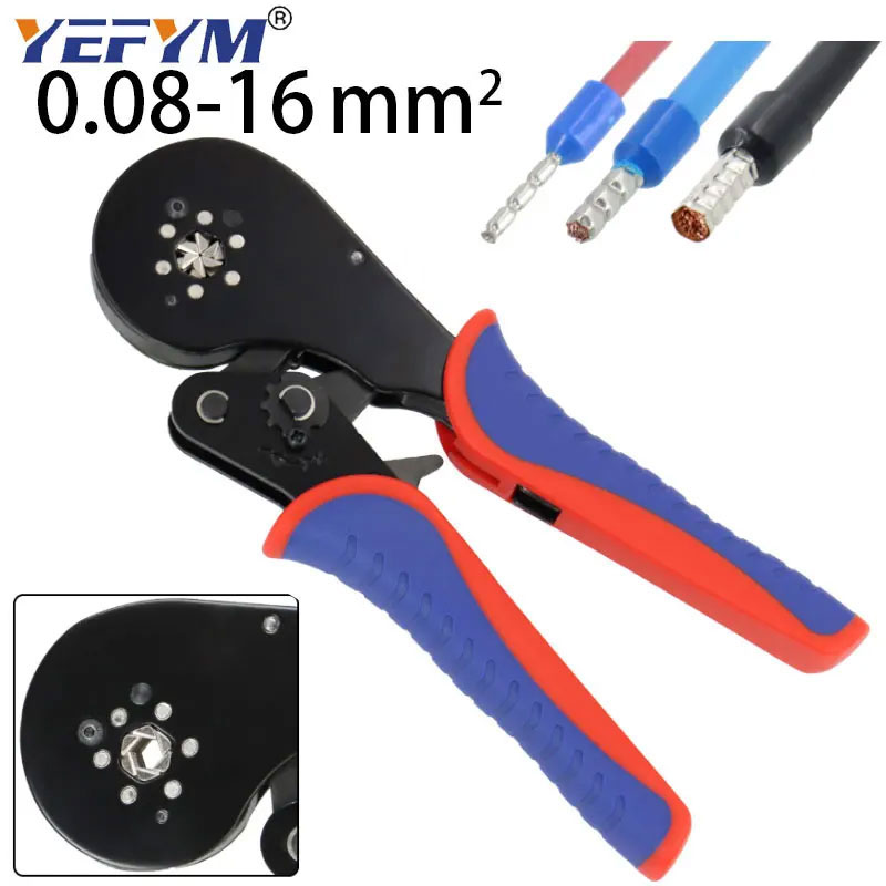 YEFYM Tang Tubular Terminal Crimping Tools Pliers 30-5 AWG 0.08-16mm2 - HSC8