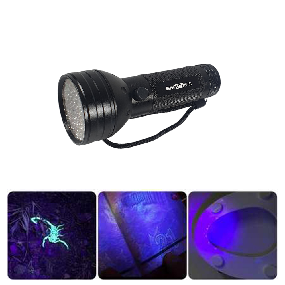 TaffLED Senter Ultraviolet UV Flashlight Waterproof 400nm 51 LED - UV-51
