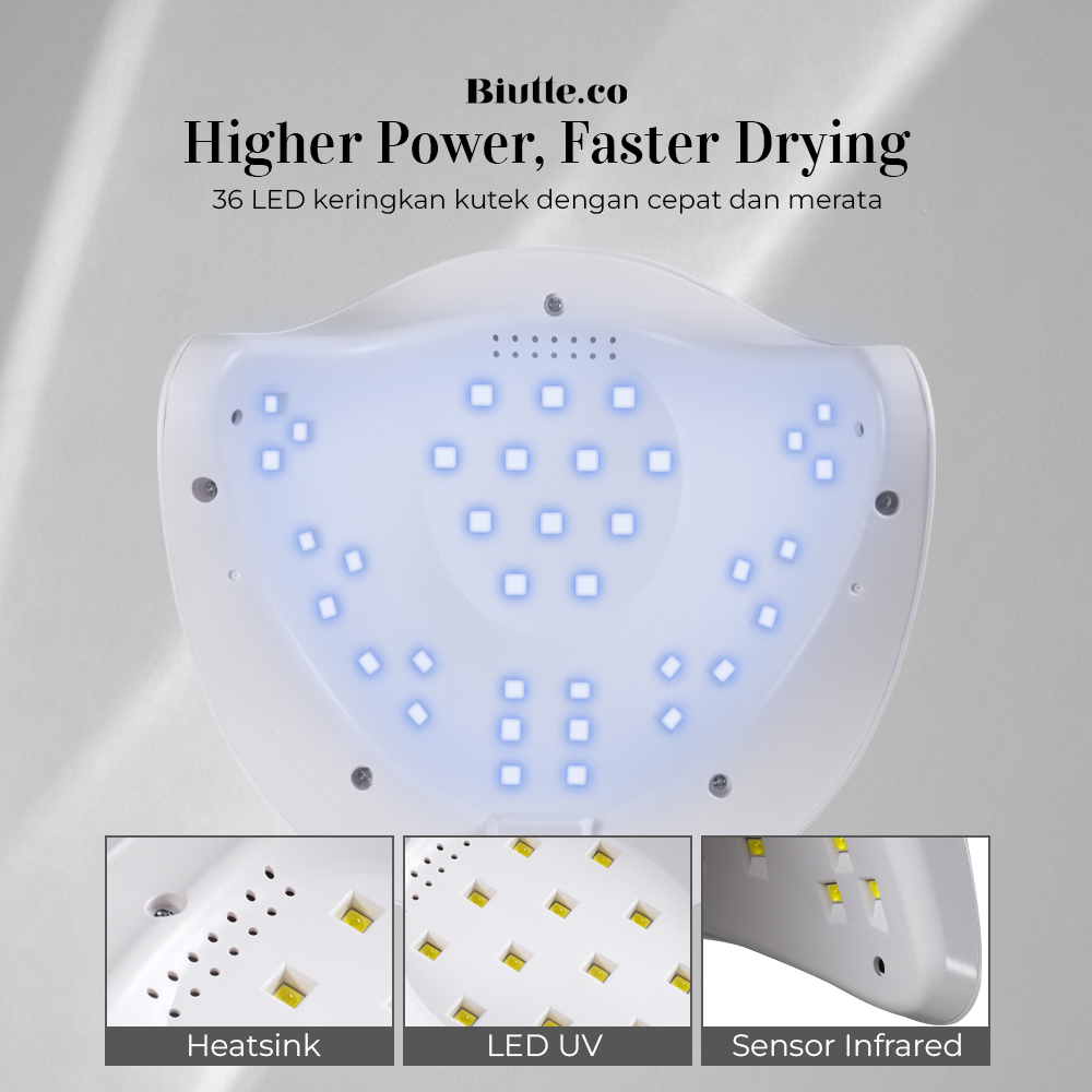 Biutte.co Pengering Kutek Kuku UV LED Nail Dryer 54W - SUN-X
