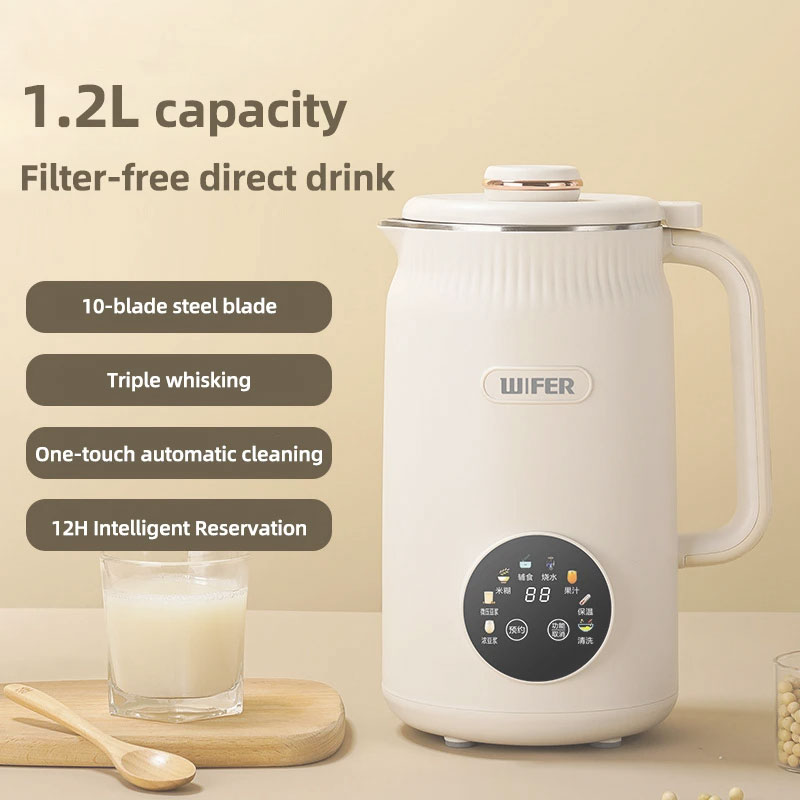 WIFER Mesin Pembuat Susu Kedelai Otomatis Milk Machine 800W 1.2L - WD-D101