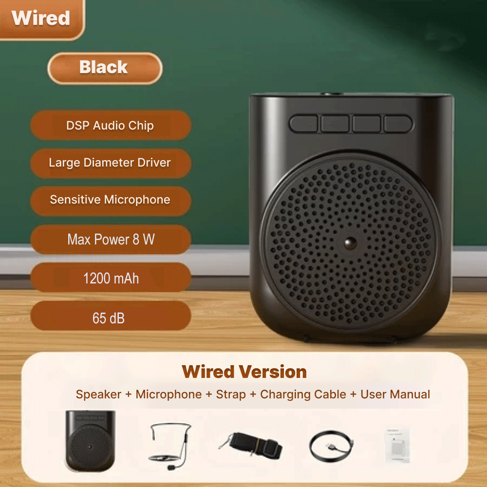 Proms Speaker Pinggang Tourguide Microphone Amplifier Bluetooth - H5